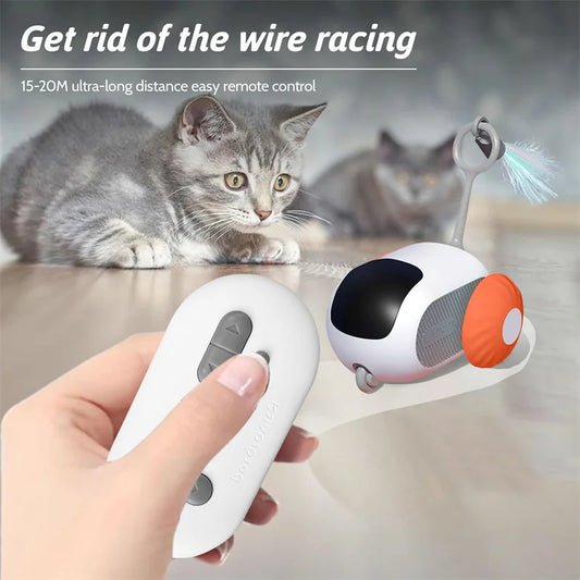 Interactive cat toy car with 20m range wireless remote control