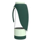 2-in-1 portable pet water bottle with food container in green color