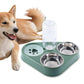 3 in 1 pet feeder for dogs with food bowls and automatic drinking bottle