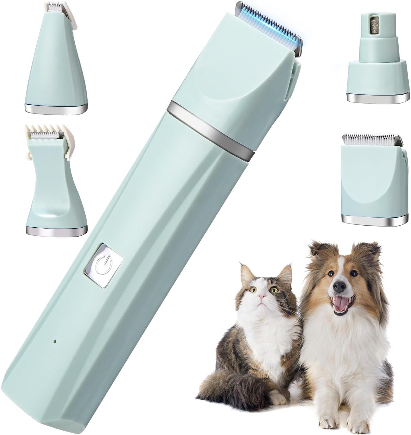 4-in-1 multi-functional electric dog clippers with interchangeable grooming heads for dogs and cats