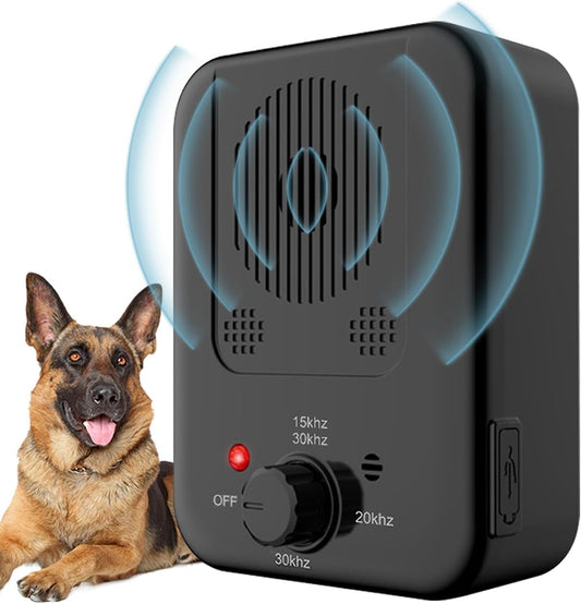 Anti Dog Barking Device with adjustable frequency settings for small, medium, and large dogs.