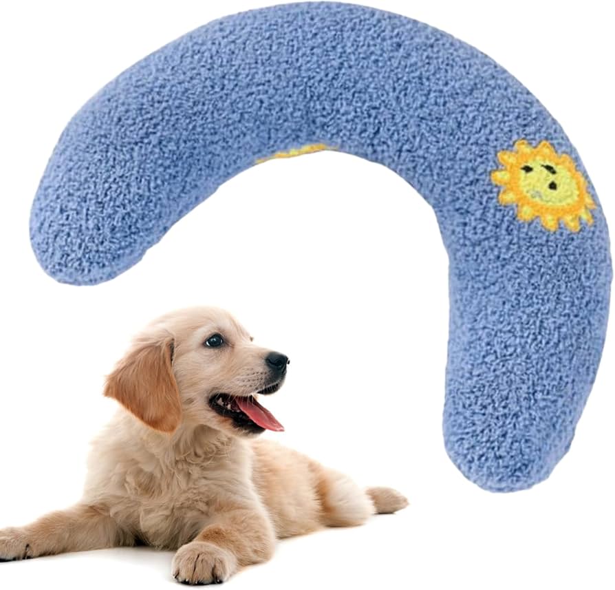 Soft fabric dog calming pillow designed for comfortable rest