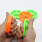 Pet hair remover demonstrating sticky and elastic material.