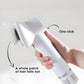Pet grooming dryer brush with one-click button to release collected hair