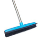 Pet hair removal mop with rubber brush head designed for carpets, rugs, and hard floors