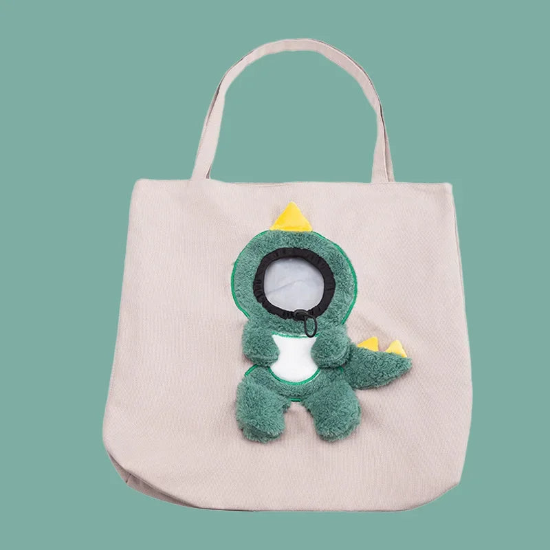 Bee Cat Carrier Bag featuring adjustable handles for a comfortable carrying experience.