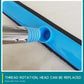 Pet hair removal mop with threaded rotation system and replaceable rubber head
