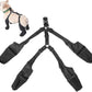 Adjustable dog shoes providing grip and protection on rocky ground.
