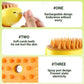 Electric cat steam brush details showing USB rechargeable design