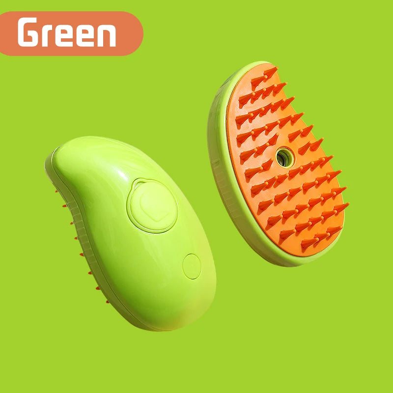 Innovative cat brush with steam function to soften fur and ease tangles.