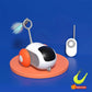 Smart toy car for cats equipped with a tail attachment for enhanced engagement.