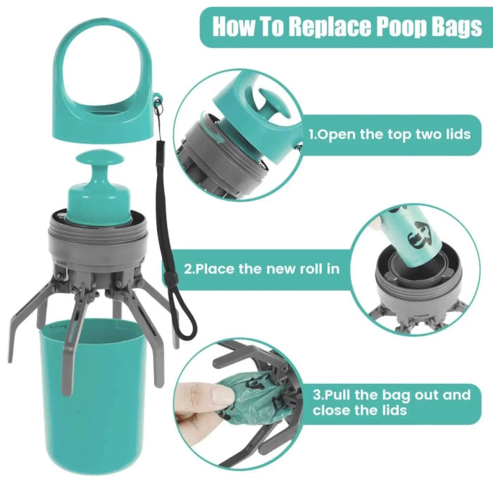 Four color options of the portable pet poop scooper