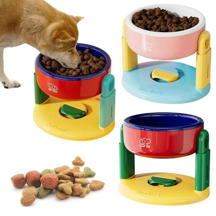 Adjustable raised dog feeder for medium breeds and Shiba Inu