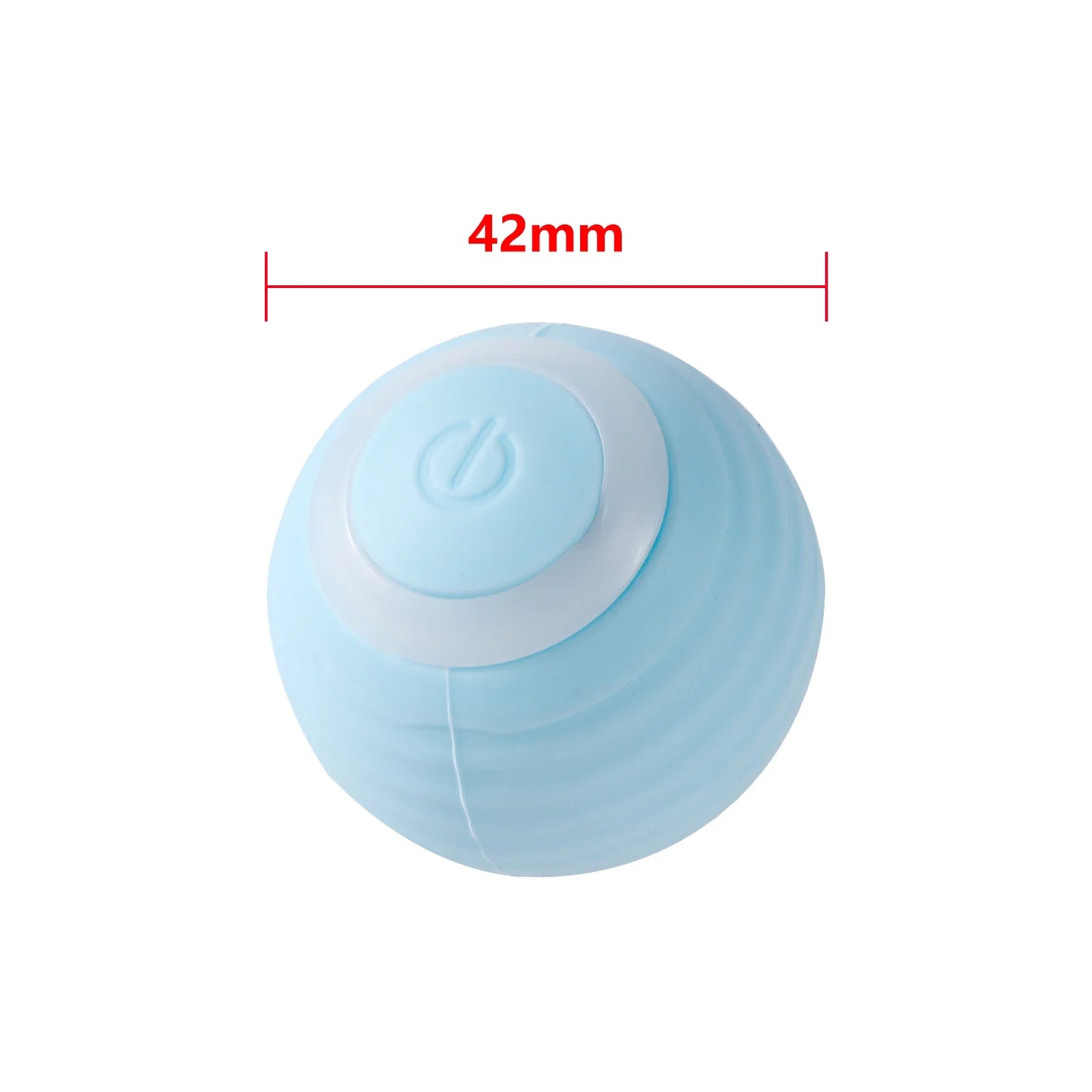 Compact automatic cat ball toy by RobyPet in blue color with 42 mm size for easy chasing and gripping